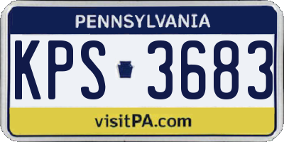 PA license plate KPS3683