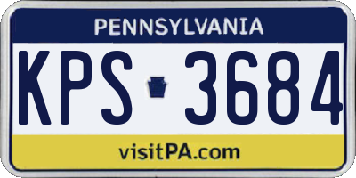 PA license plate KPS3684