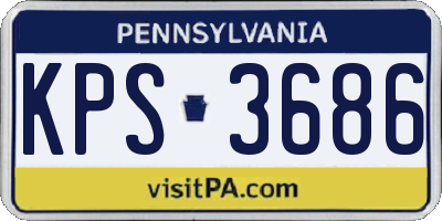 PA license plate KPS3686