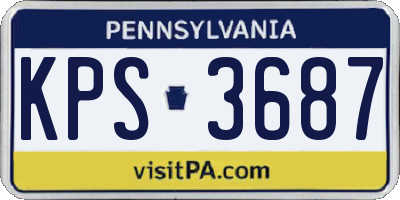 PA license plate KPS3687
