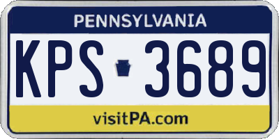 PA license plate KPS3689