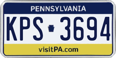 PA license plate KPS3694