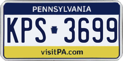 PA license plate KPS3699