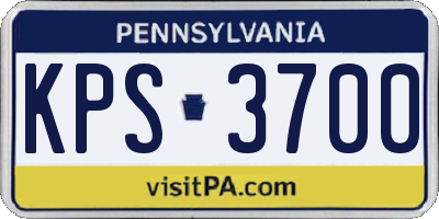 PA license plate KPS3700