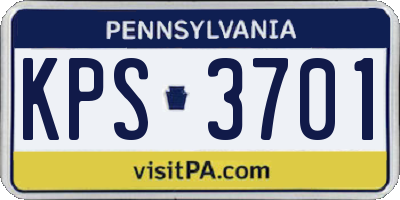 PA license plate KPS3701