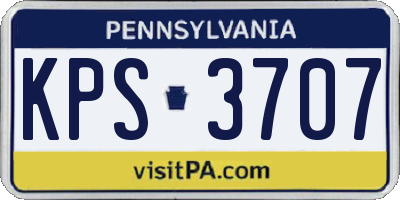 PA license plate KPS3707