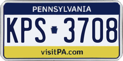PA license plate KPS3708