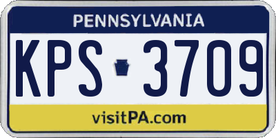 PA license plate KPS3709