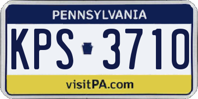 PA license plate KPS3710