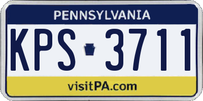 PA license plate KPS3711