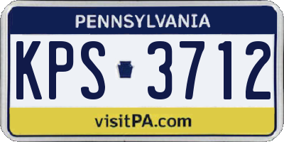 PA license plate KPS3712