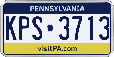PA license plate KPS3713