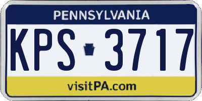 PA license plate KPS3717