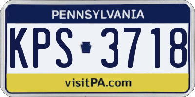 PA license plate KPS3718
