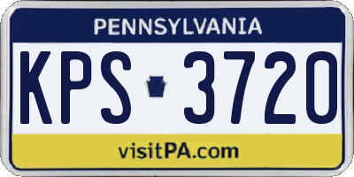 PA license plate KPS3720