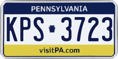 PA license plate KPS3723