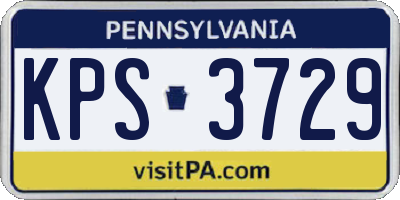 PA license plate KPS3729
