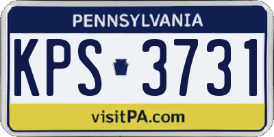 PA license plate KPS3731