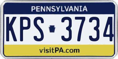 PA license plate KPS3734