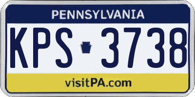 PA license plate KPS3738