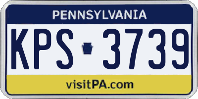 PA license plate KPS3739