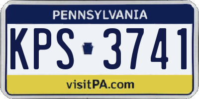 PA license plate KPS3741