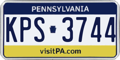PA license plate KPS3744