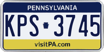 PA license plate KPS3745