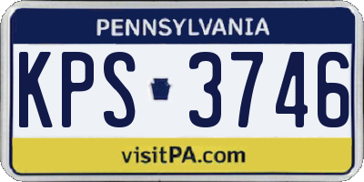 PA license plate KPS3746