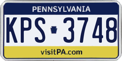 PA license plate KPS3748