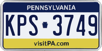 PA license plate KPS3749