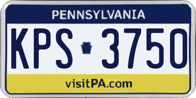 PA license plate KPS3750