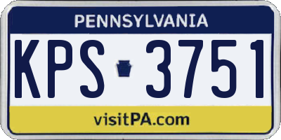PA license plate KPS3751
