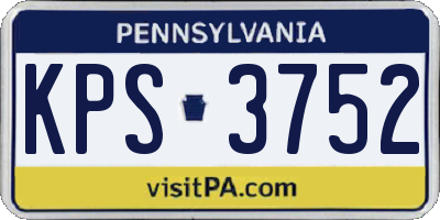 PA license plate KPS3752