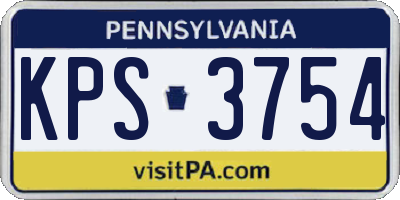 PA license plate KPS3754