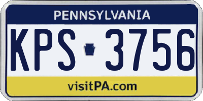 PA license plate KPS3756