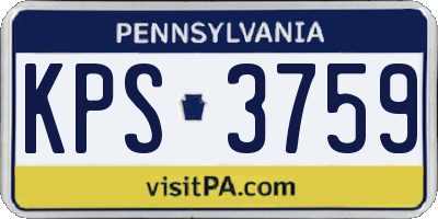 PA license plate KPS3759