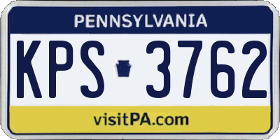 PA license plate KPS3762