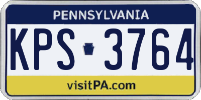 PA license plate KPS3764