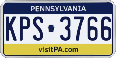 PA license plate KPS3766
