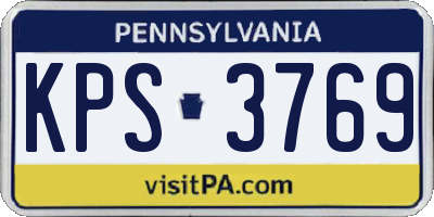 PA license plate KPS3769