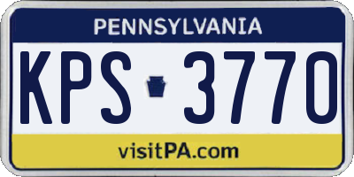 PA license plate KPS3770