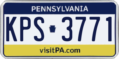 PA license plate KPS3771