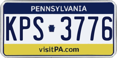 PA license plate KPS3776