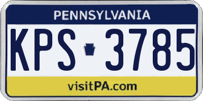 PA license plate KPS3785