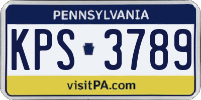 PA license plate KPS3789