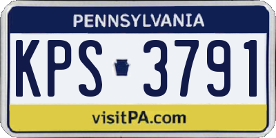 PA license plate KPS3791
