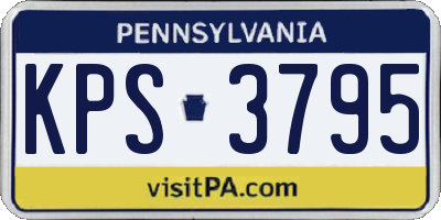 PA license plate KPS3795