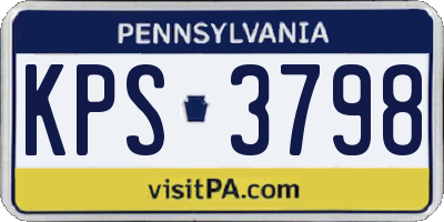 PA license plate KPS3798