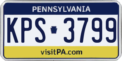 PA license plate KPS3799